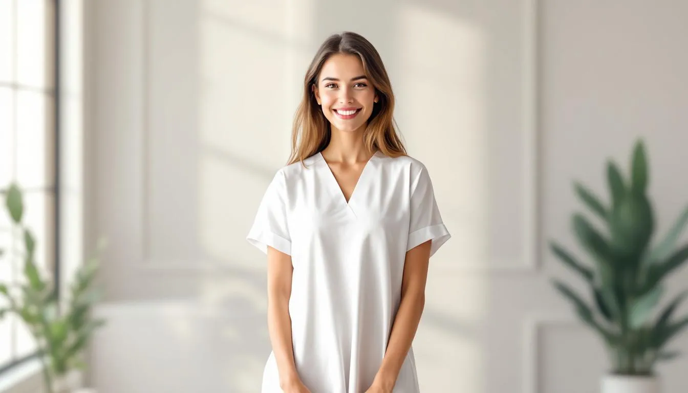A happy patient showcasing the benefits of liposuction.